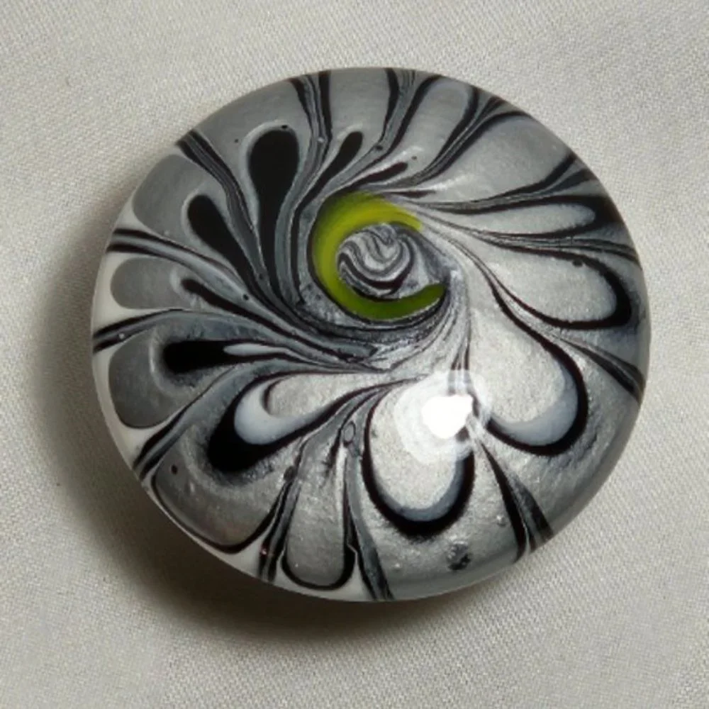 Hand Crafted Cabinet Door Knobs Hand Painted Flowers Black Silver White Yellow
